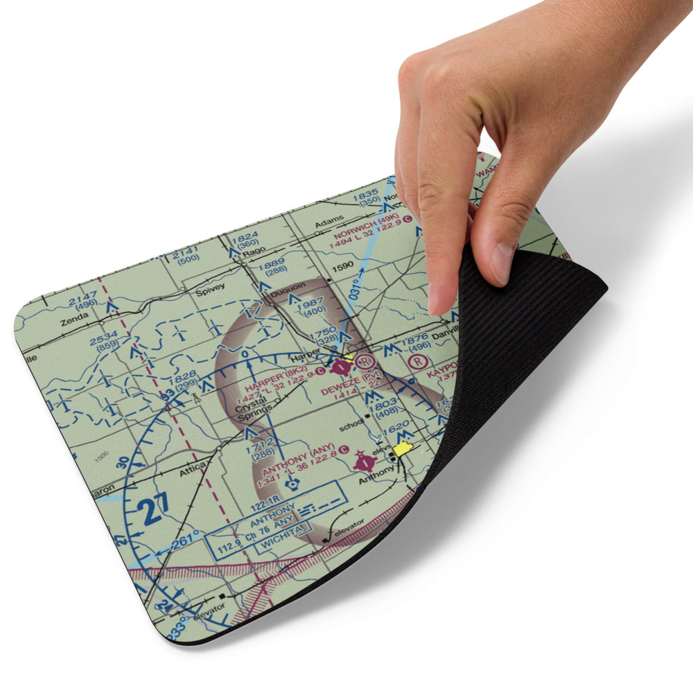 Harper Municipal Airport (8K2) VFR Sectional Mouse Pad 
