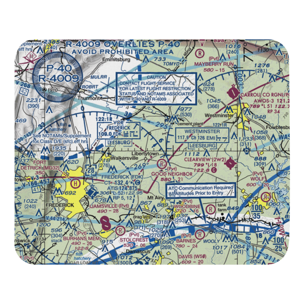 Harrison Farm Airport (8MD5) VFR Sectional Mouse Pad 