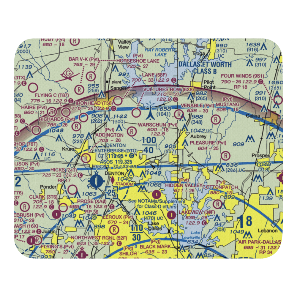 Hartlee Field (3XS0) VFR Sectional Mouse Pad 