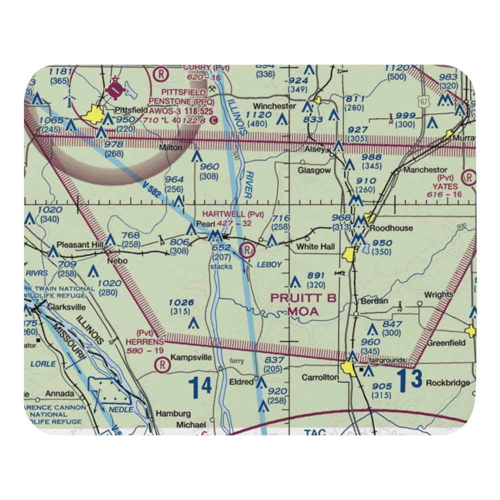 Hartwell Ranch RLA Restricted Landing Area (79IS) VFR Sectional Mouse Pad 