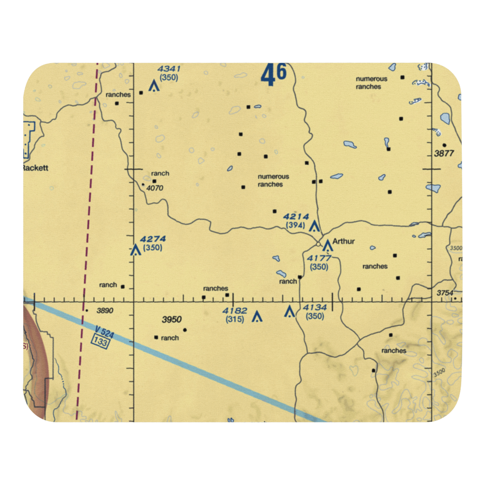 Hawkins Ranch Airport (NE99) VFR Sectional Mouse Pad 
