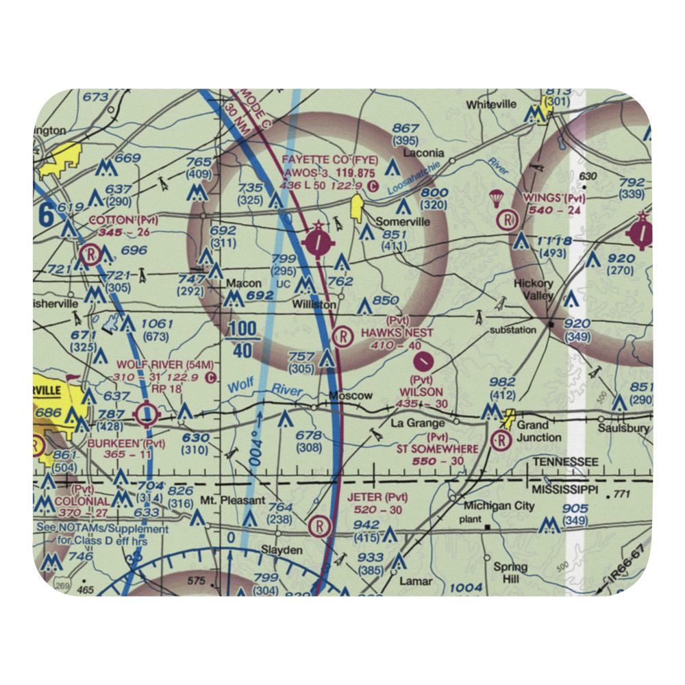 Hawks Nest Airport (4TN3) VFR Sectional Mouse Pad 