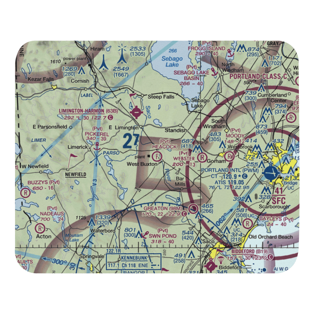 Heacock Field Ultralight Flightpark (44ME) VFR Sectional Mouse Pad 