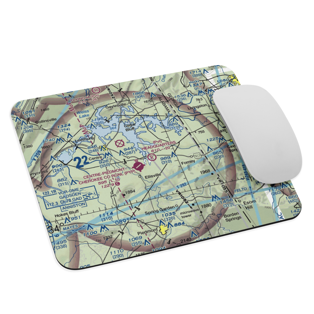 Headquarters Airport (AL27) VFR Sectional Mouse Pad 