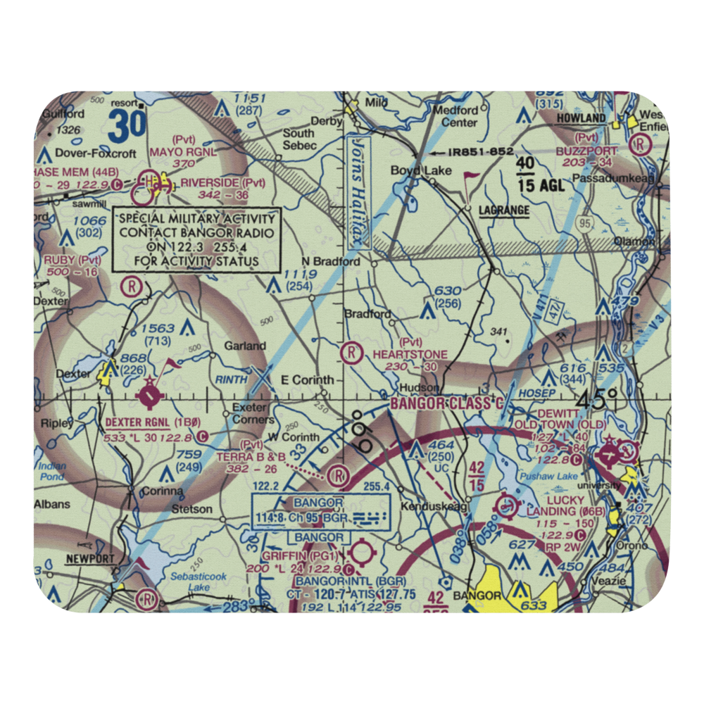 Heartstone Farm Airport (2ME3) VFR Sectional Mouse Pad 
