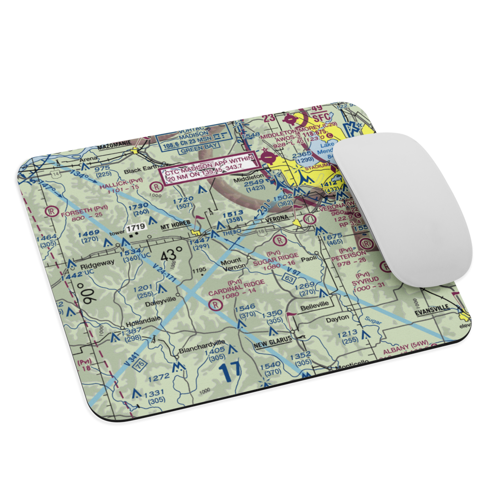 Hecklers' Strip (2WI7) VFR Sectional Mouse Pad 