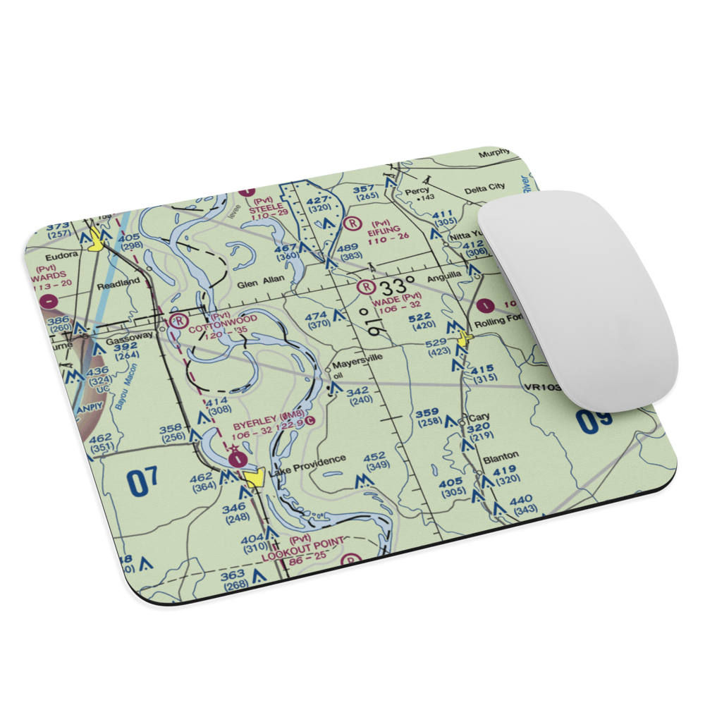 Heigle Field (MS92) VFR Sectional Mouse Pad 