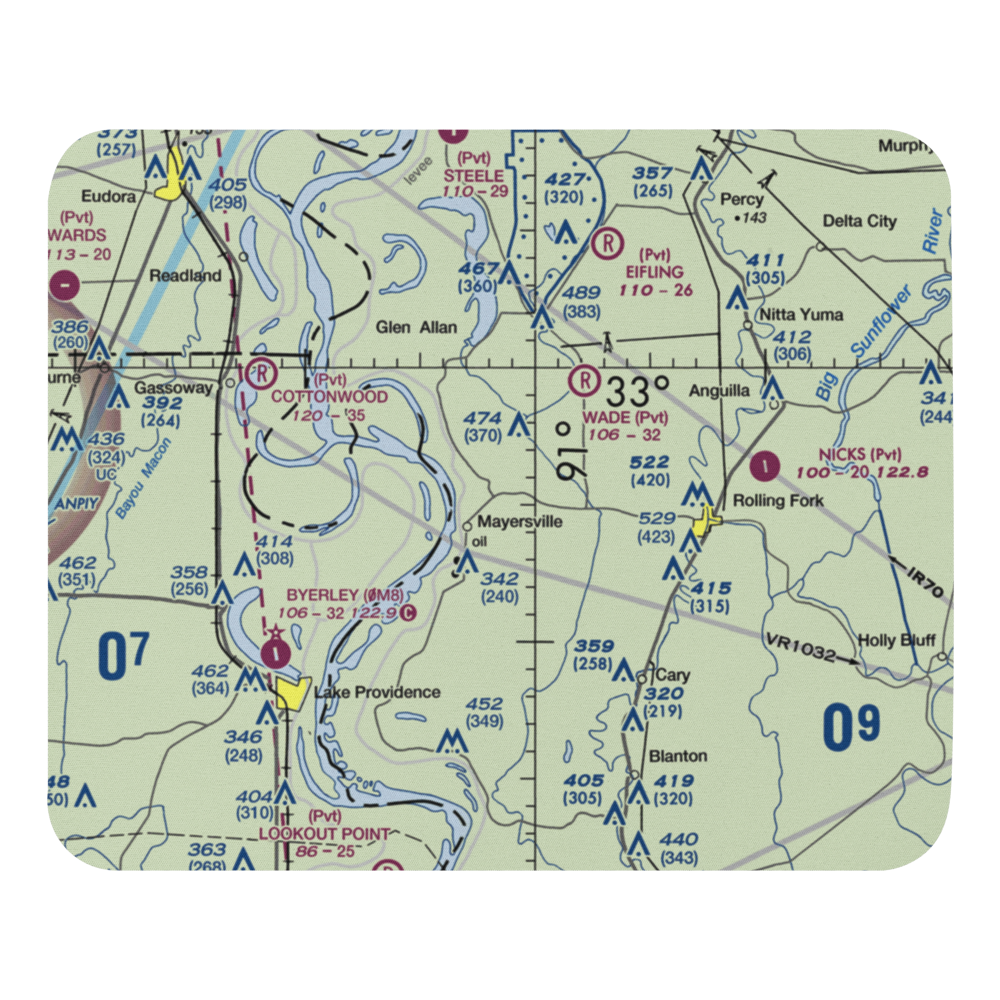 Heigle Field (MS92) VFR Sectional Mouse Pad 