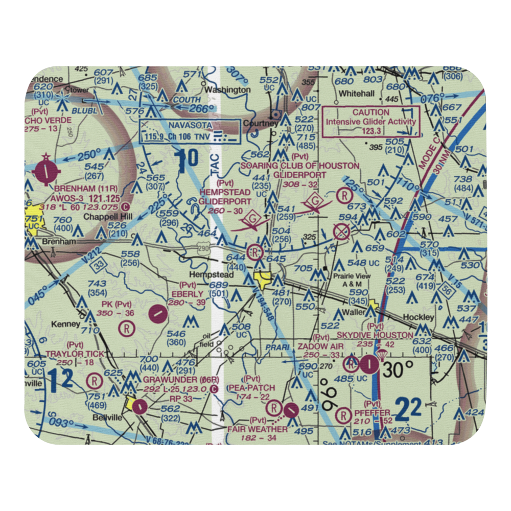 Hempstead Gliderport (35TS) VFR Sectional Mouse Pad 