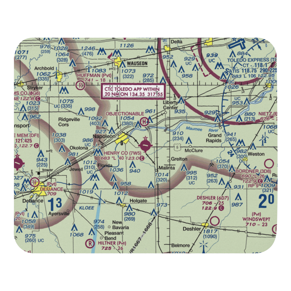 Henry County Airport (7W5) VFR Sectional Mouse Pad 
