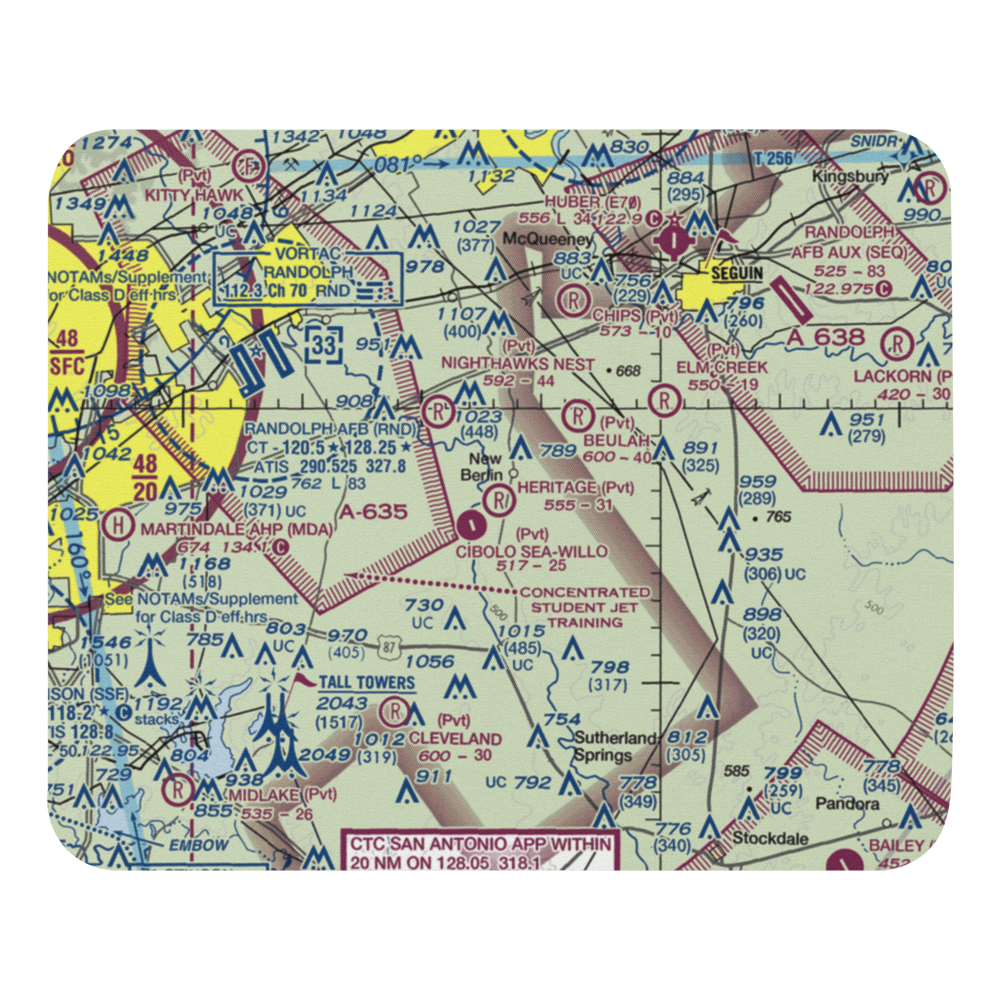 Heritage Airfield (TE86) VFR Sectional Mouse Pad 