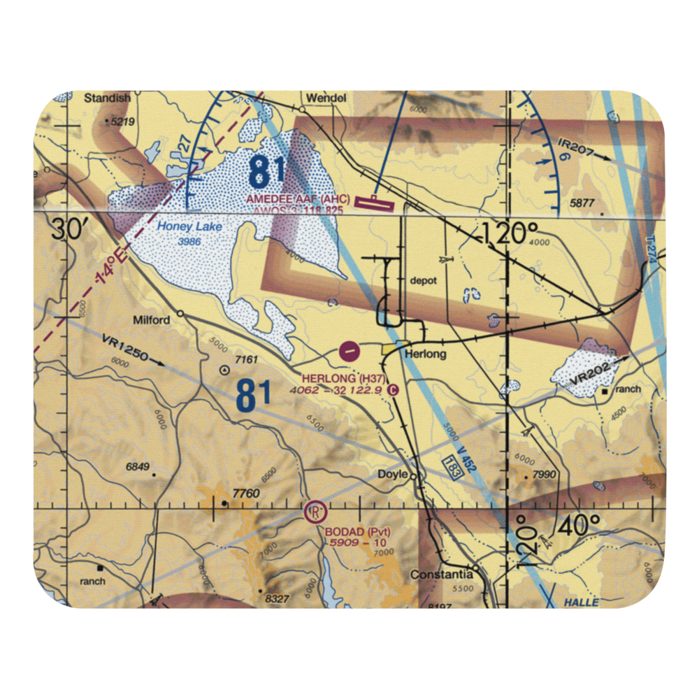 Herlong Airport (H37) VFR Sectional Mouse Pad 