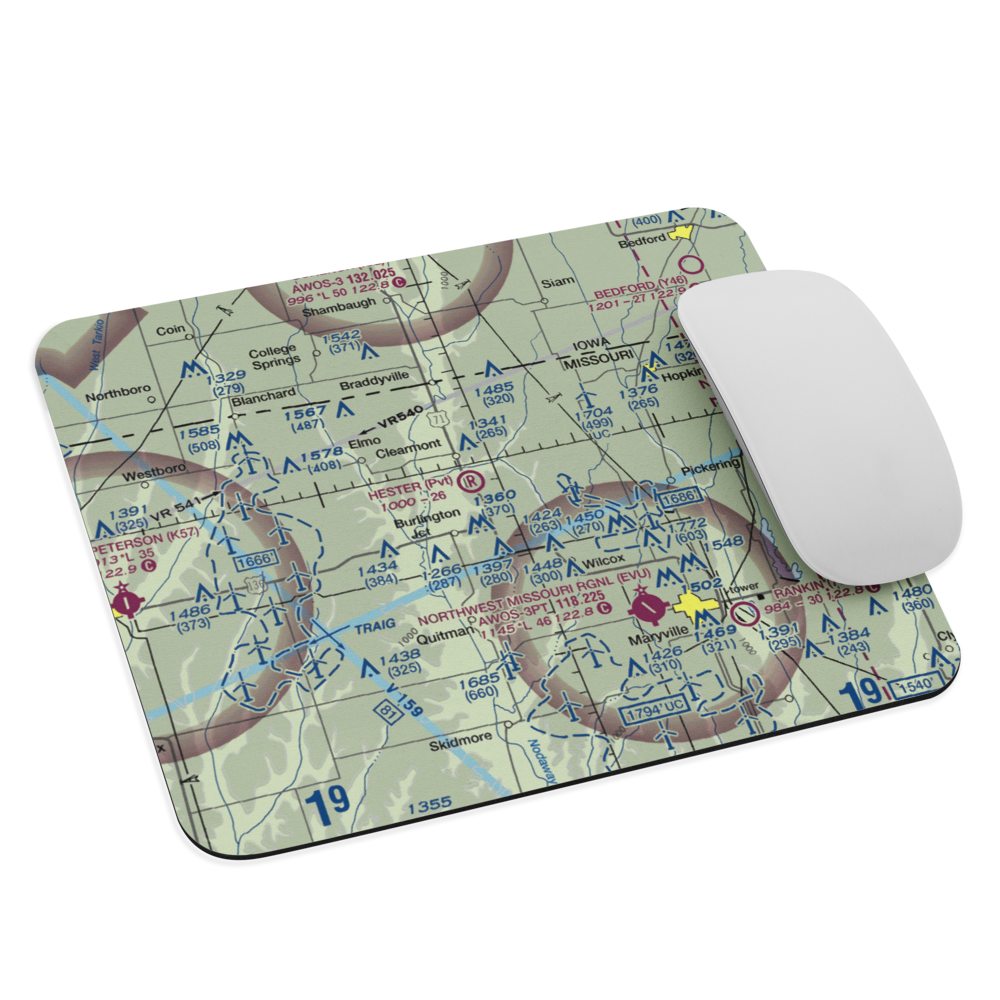 Hester Airport (MU09) VFR Sectional Mouse Pad 