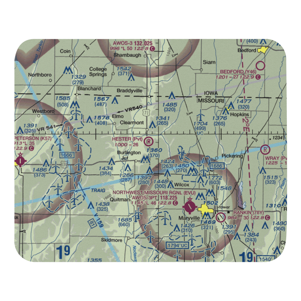Hester Airport (MU09) VFR Sectional Mouse Pad 