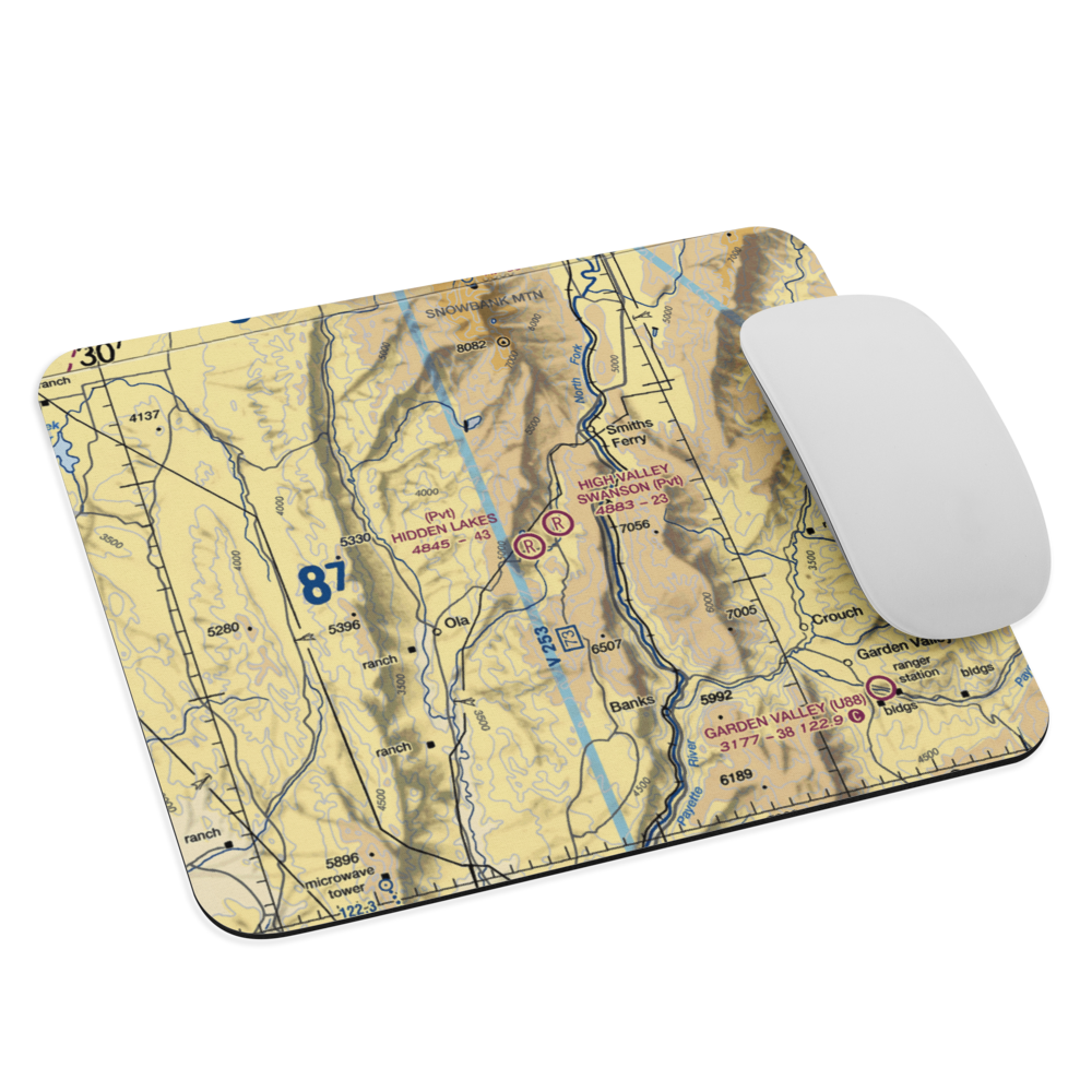 Hidden Lakes Airport (ID44) VFR Sectional Mouse Pad 