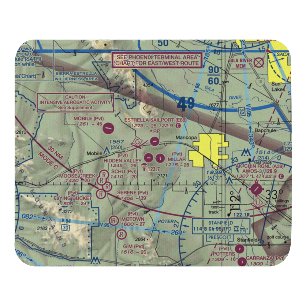 Hidden Valley Airport (AZ43) VFR Sectional Mouse Pad 