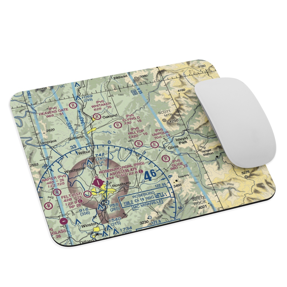 Hilltop Airport (98TE) VFR Sectional Mouse Pad 