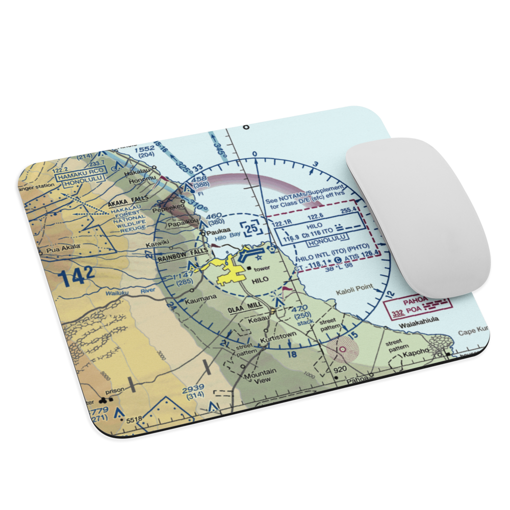 Hilo International Airport (ITO) VFR Sectional Mouse Pad 