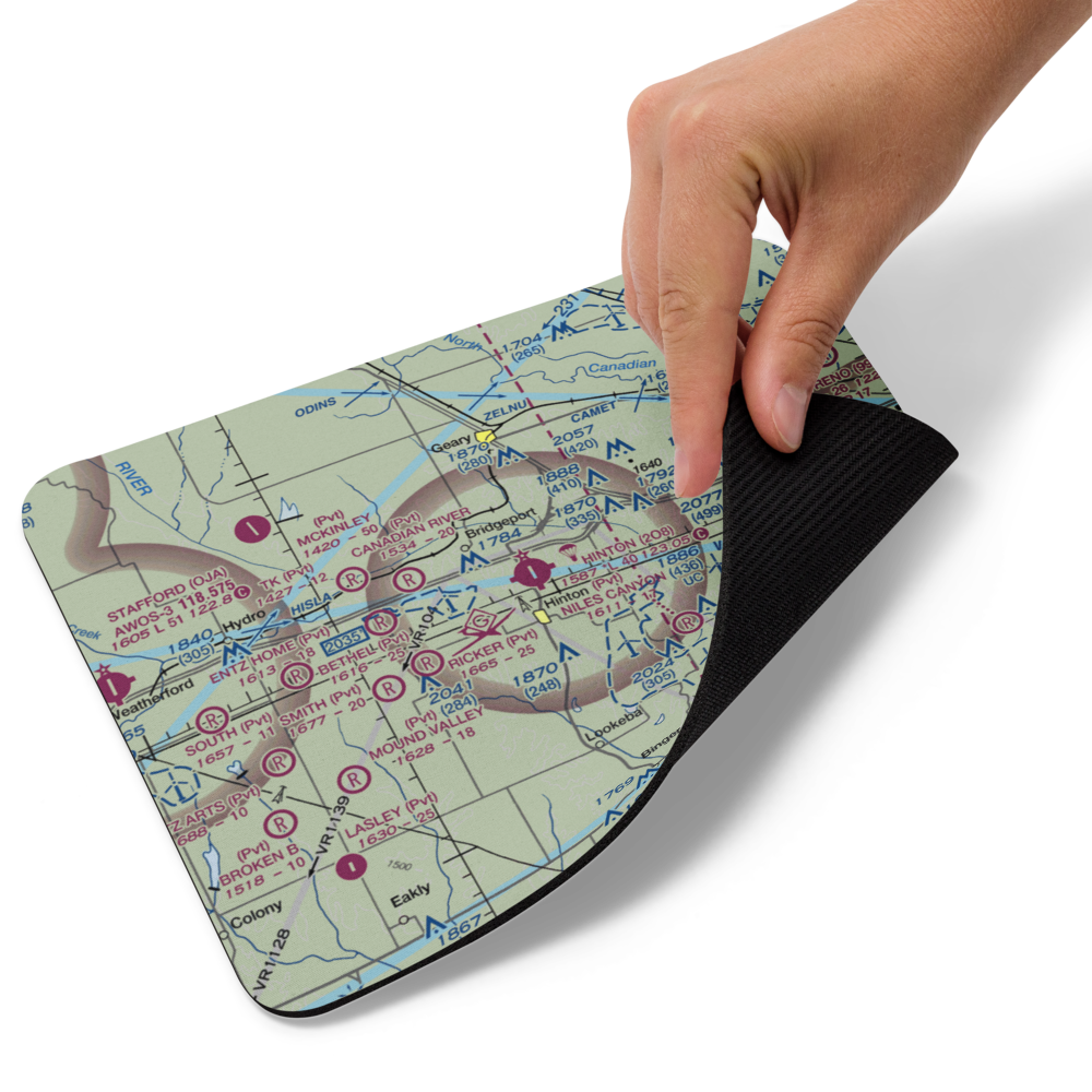 Hinton Municipal Airport (2O8) VFR Sectional Mouse Pad 