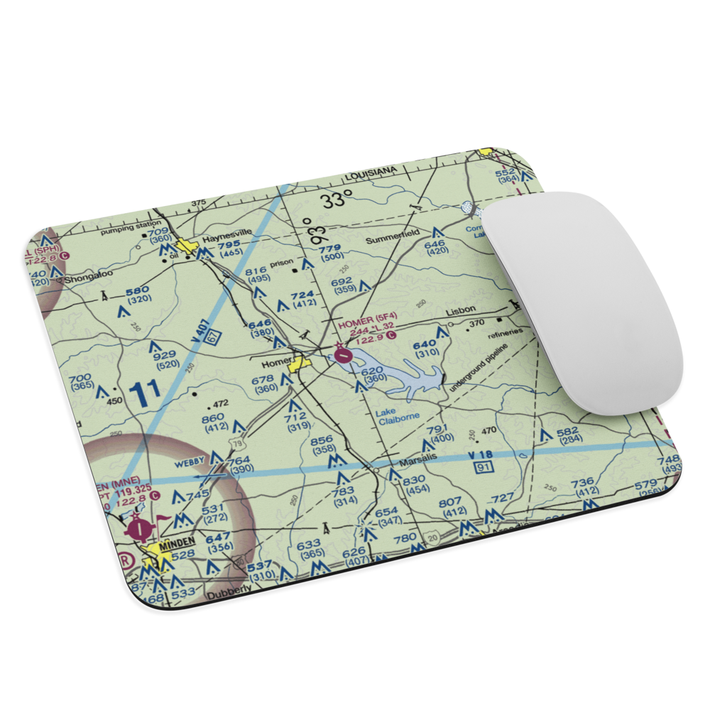 Homer Municipal Airport (5F4) VFR Sectional Mouse Pad 