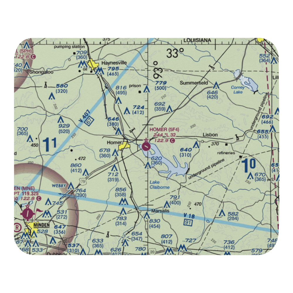 Homer Municipal Airport (5F4) VFR Sectional Mouse Pad 