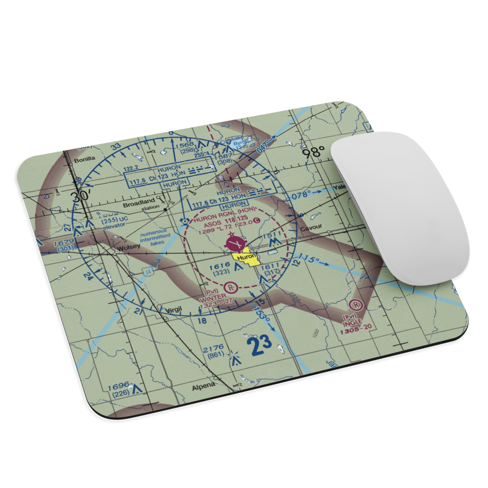 Huron Regional Airport (HON) VFR Sectional Mouse Pad 