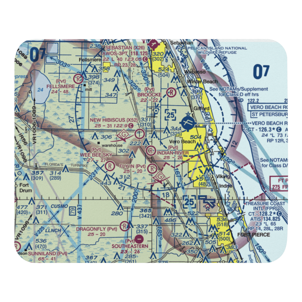 Indian River Aerodrome (FL74) VFR Sectional Mouse Pad 