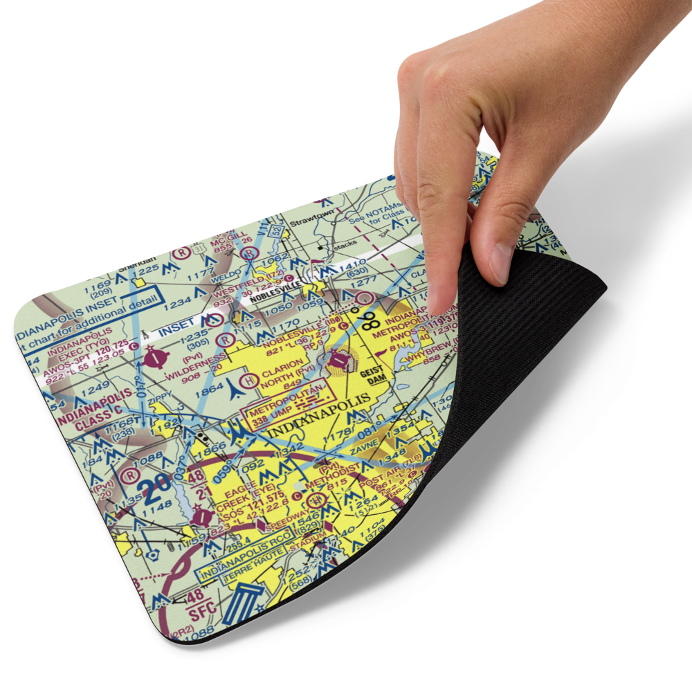 Indianapolis Metropolitan Airport (UMP) VFR Sectional Mouse Pad 
