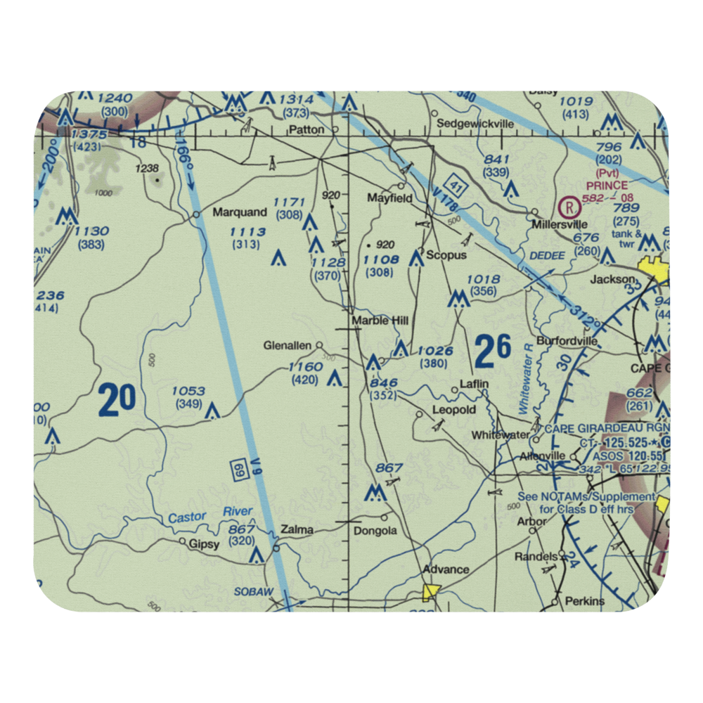 Ira Biffle Airfield (0T3) VFR Sectional Mouse Pad 