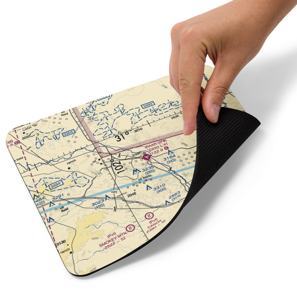 Iraan Municipal Airport (2F0) VFR Sectional Mouse Pad 
