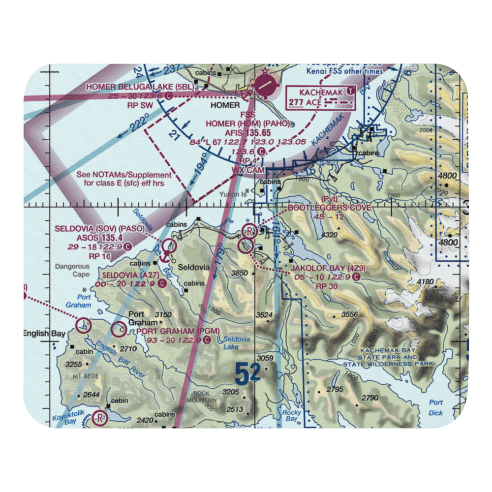 Jakolof Bay Airport (4Z9) VFR Sectional Mouse Pad 