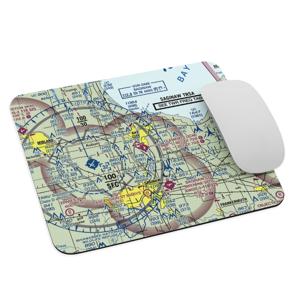 James Clements Municipal Airport (3CM) VFR Sectional Mouse Pad 