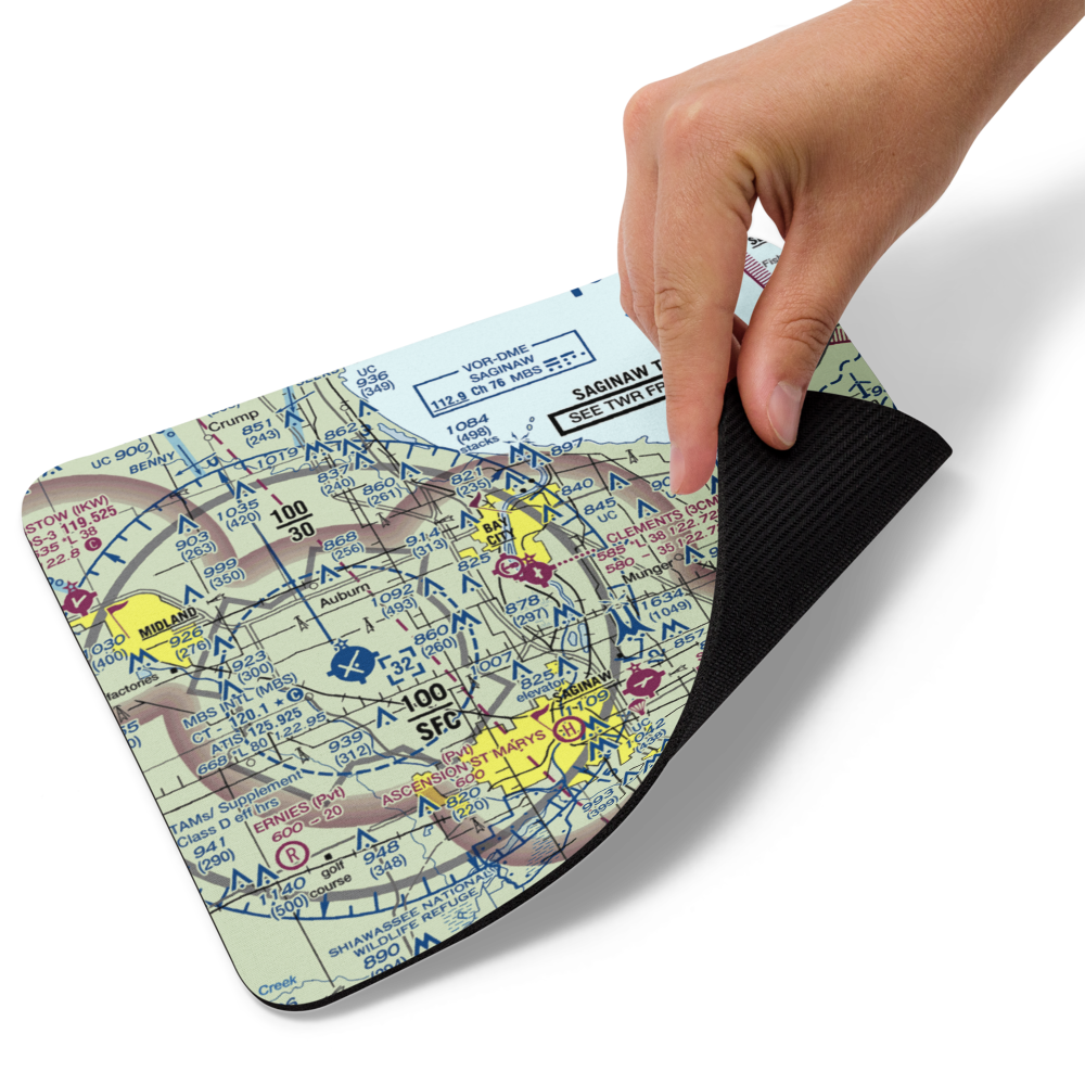 James Clements Municipal Airport (3CM) VFR Sectional Mouse Pad 