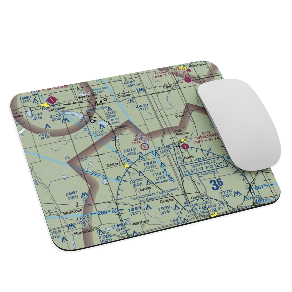 Jensen Airport (SD46) VFR Sectional Mouse Pad 