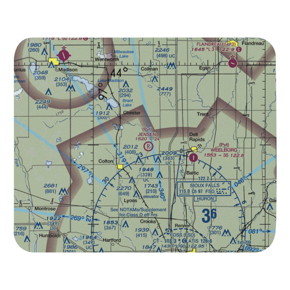 Jensen Airport (SD46) VFR Sectional Mouse Pad 
