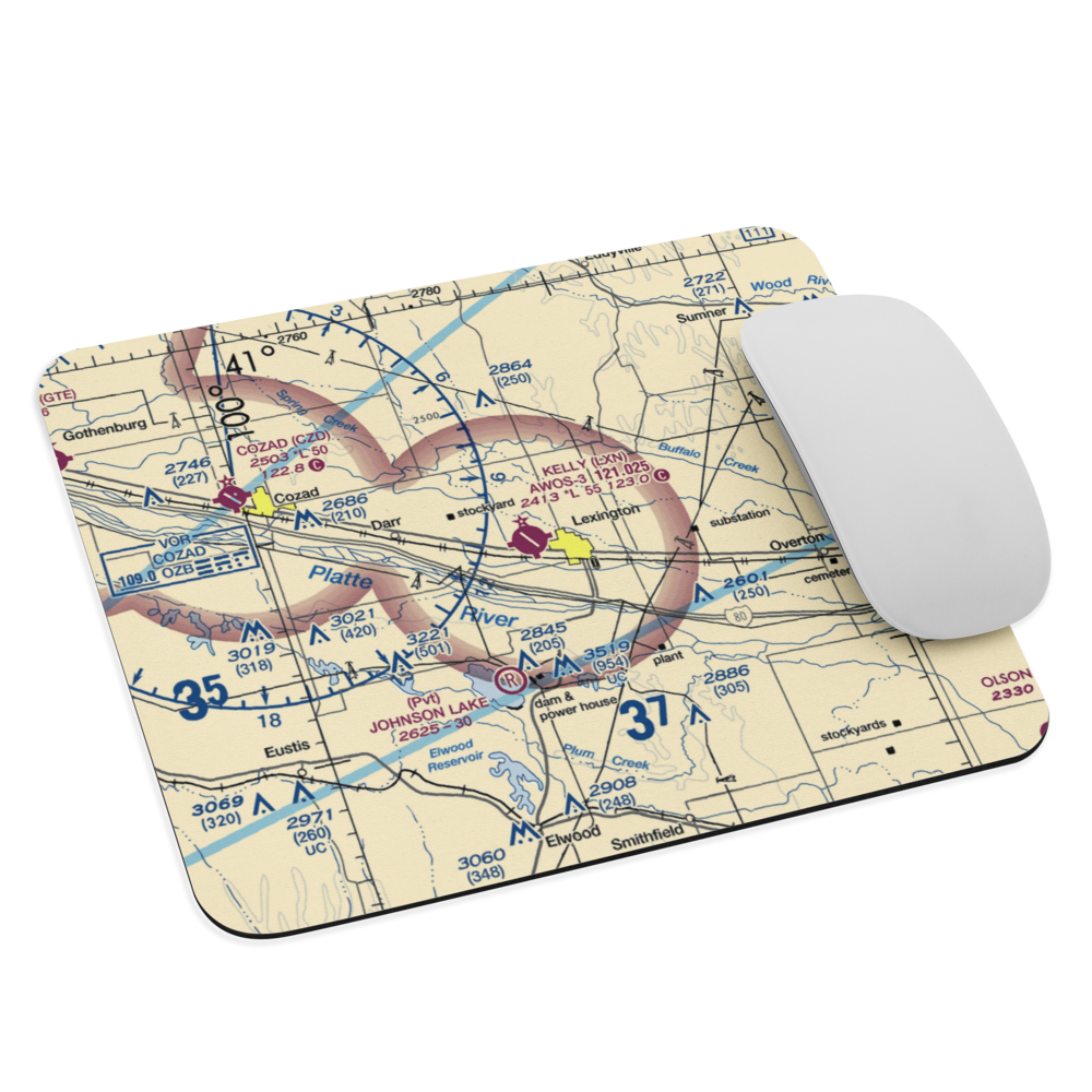 Jim Kelly Field (LXN) VFR Sectional Mouse Pad 