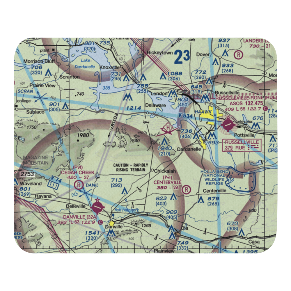 John Harris Field (AR05) VFR Sectional Mouse Pad 