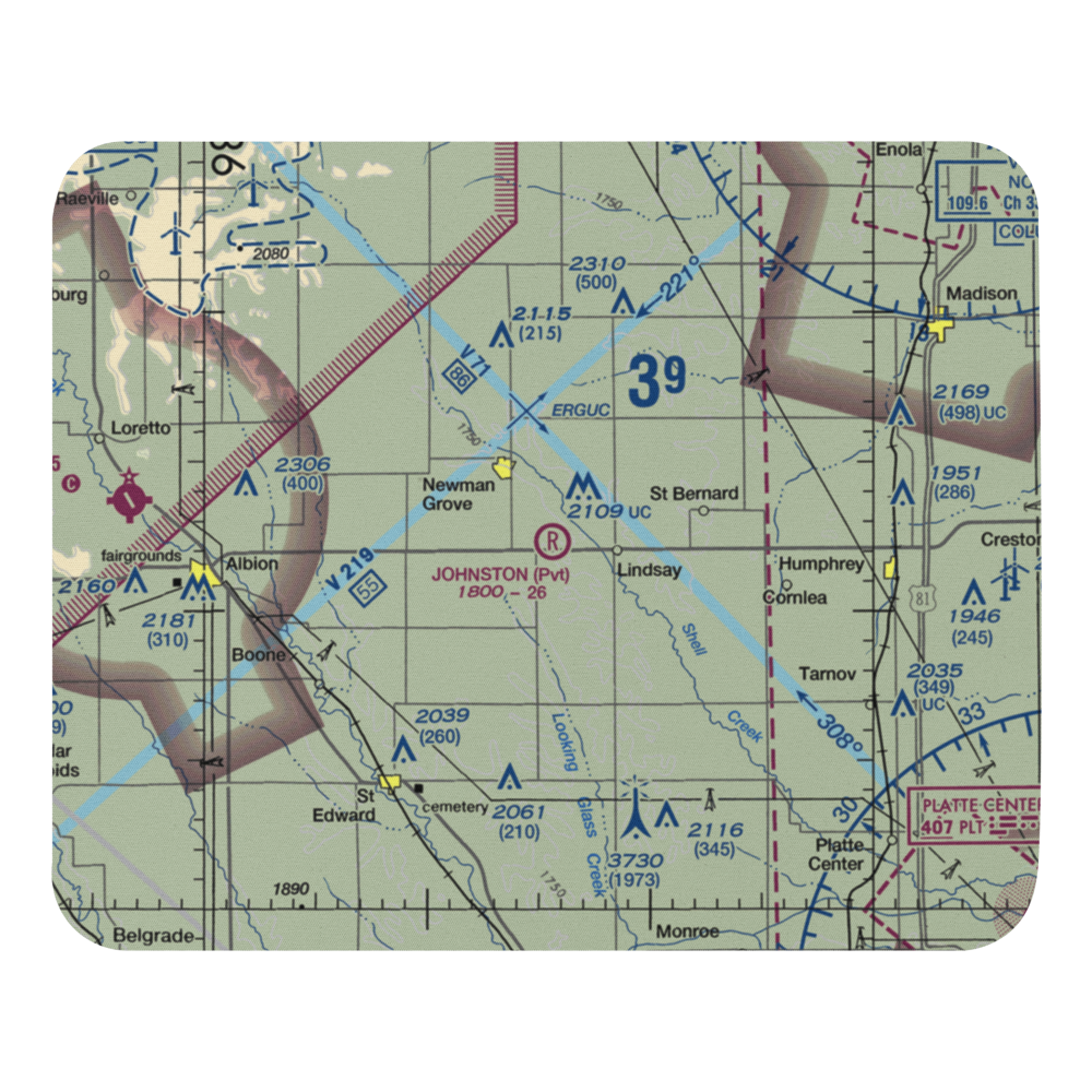 Johnston Field (9NE4) VFR Sectional Mouse Pad 