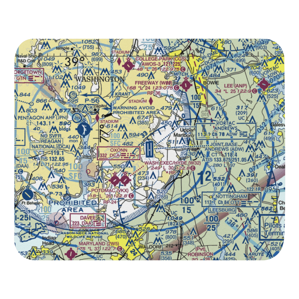 Joint Base Andrews (ADW) VFR Sectional Mouse Pad 