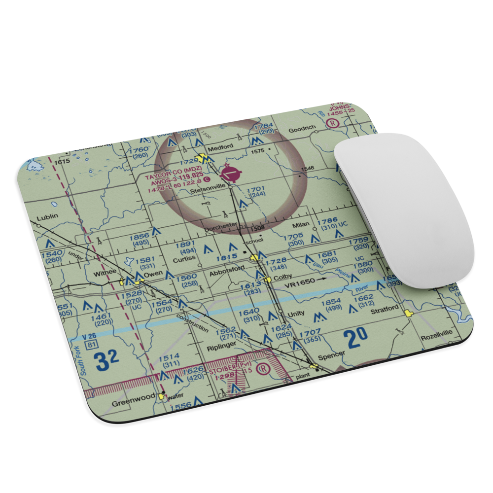 Jones Airport (83WI) VFR Sectional Mouse Pad 