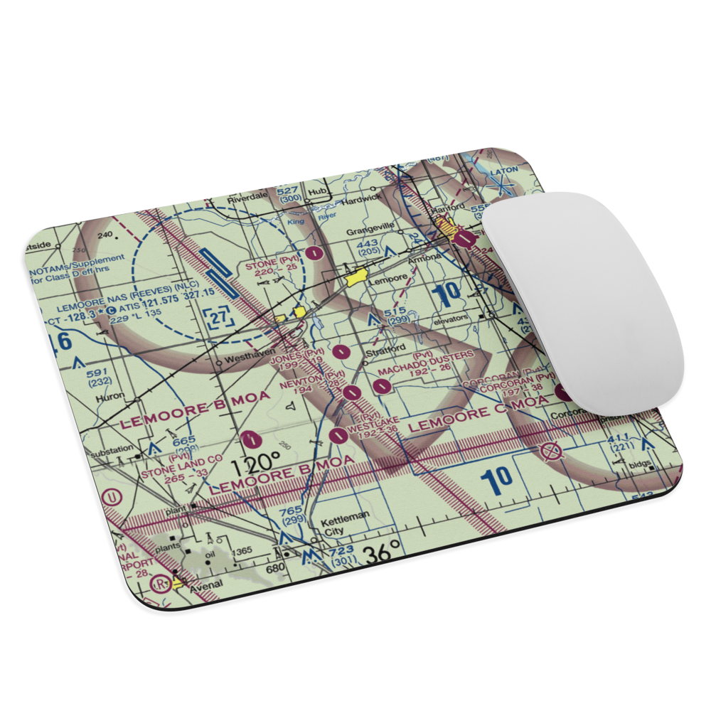 Jones Farms Airport (CA49) VFR Sectional Mouse Pad 
