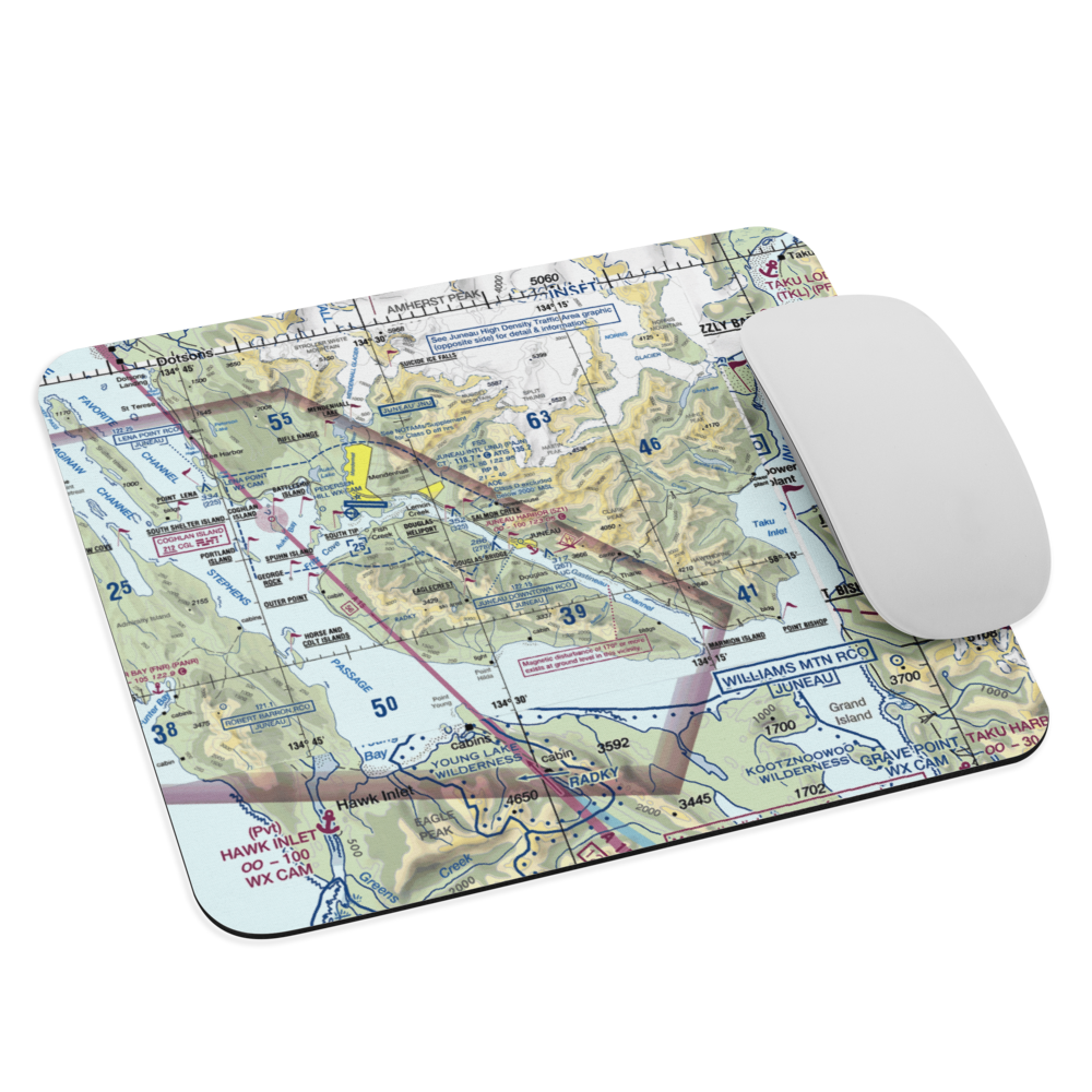 Juneau Harbor Seaplane Base (5Z1) VFR Sectional Mouse Pad 