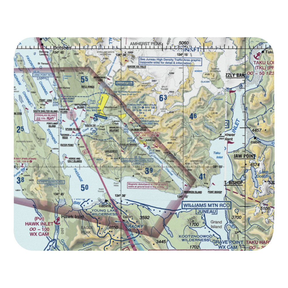 Juneau Harbor Seaplane Base (5Z1) VFR Sectional Mouse Pad 
