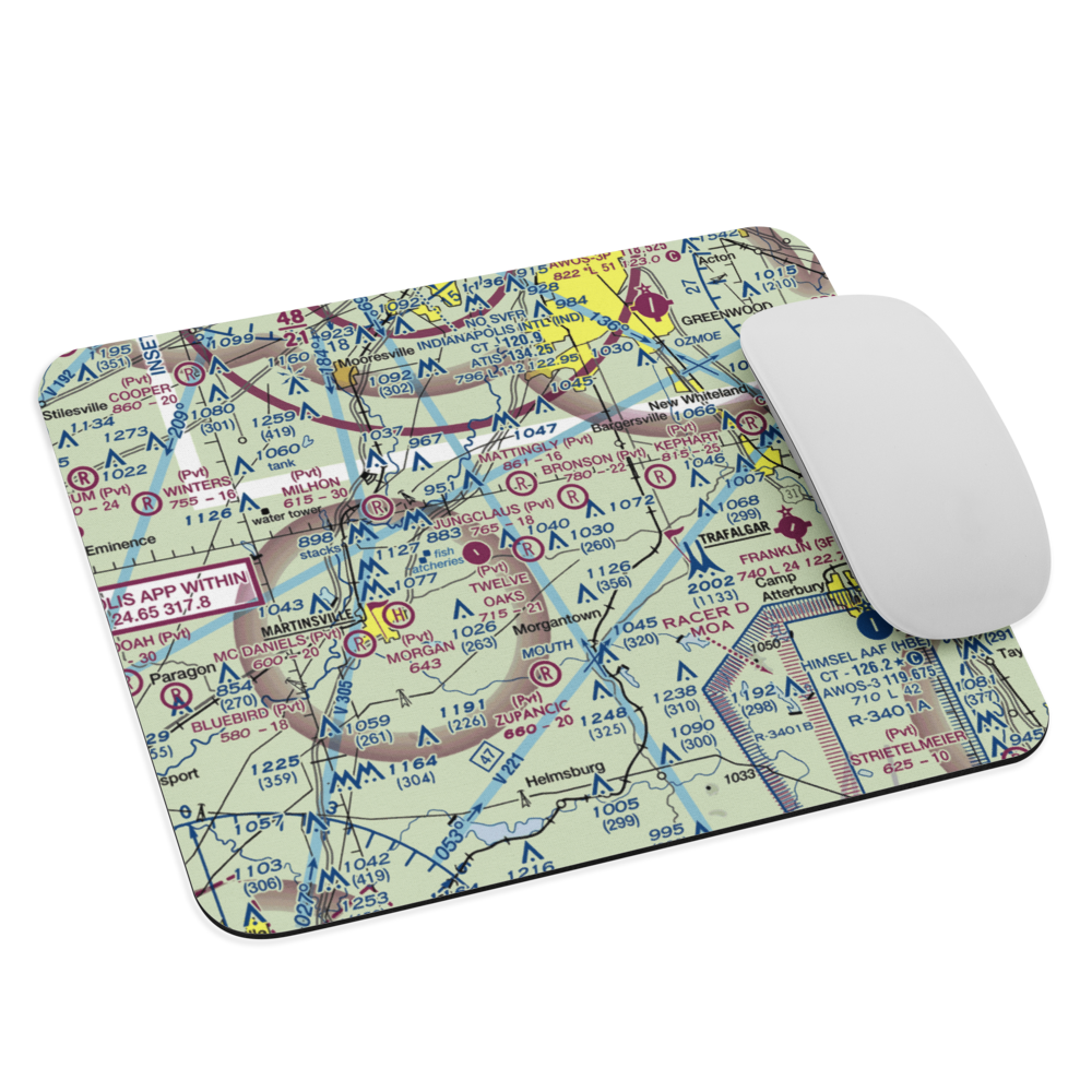 Jungclaus Airport (IN20) VFR Sectional Mouse Pad 