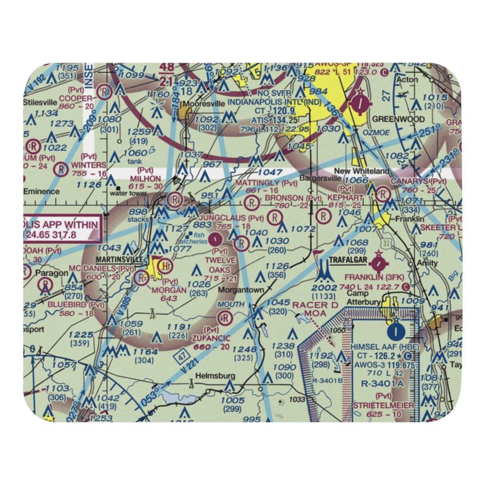 Jungclaus Airport (IN20) VFR Sectional Mouse Pad 