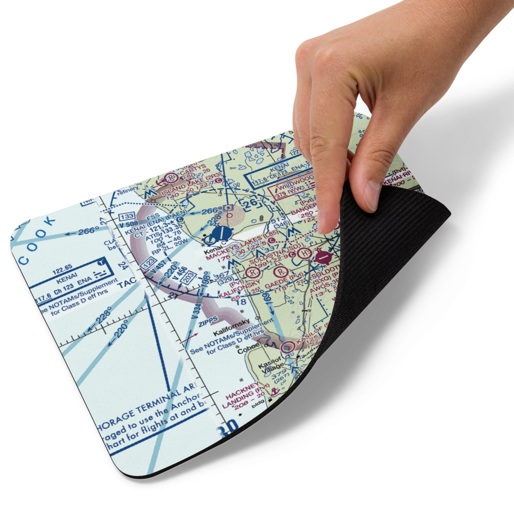 Kalifonsky Meadows Airport (0AA7) VFR Sectional Mouse Pad 