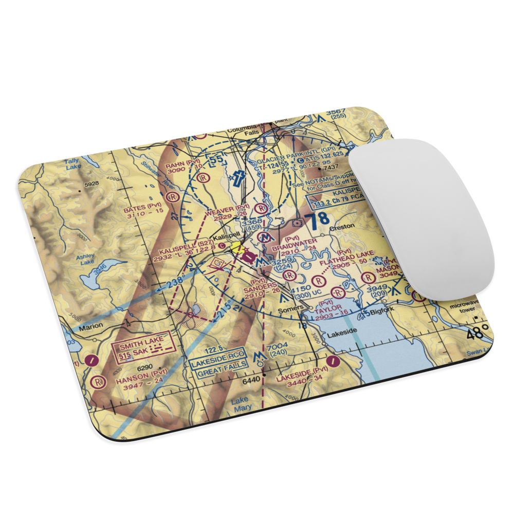 Kalispell City Airport (S27) VFR Sectional Mouse Pad 