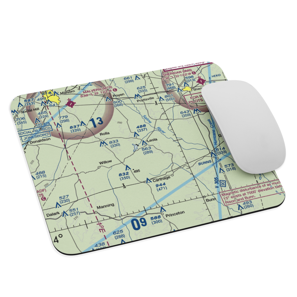 Katheryn's Landing Airport (AR81) VFR Sectional Mouse Pad 