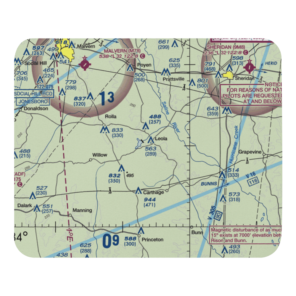 Katheryn's Landing Airport (AR81) VFR Sectional Mouse Pad 