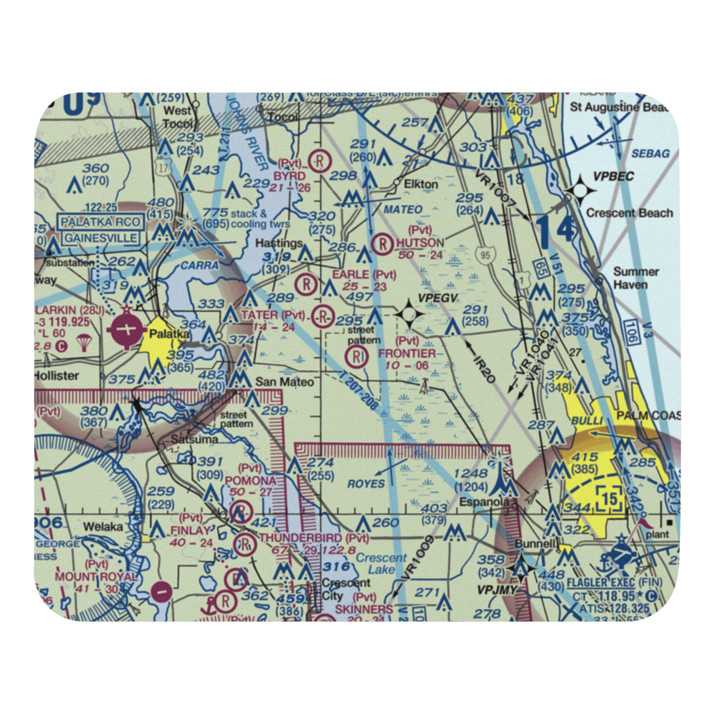 Kathrinstadt Airport (2FA7) VFR Sectional Mouse Pad 